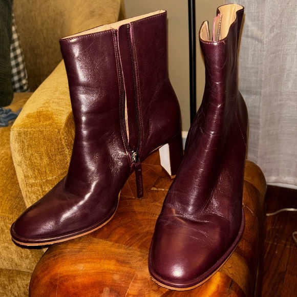 Reformation Gillian Ankle Boot Red - Size 7.5 - Picture 2 of 12